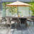 87In Bronze Patio Aluminium Rectangular Table