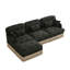 Canapé modulaire en L de 100 po avec repose-pieds 100 po Chenille