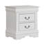 1Pc Nightstand White Louis Philippe  Wood English Dovetail Construction Antique Nickle Hanging Pulls