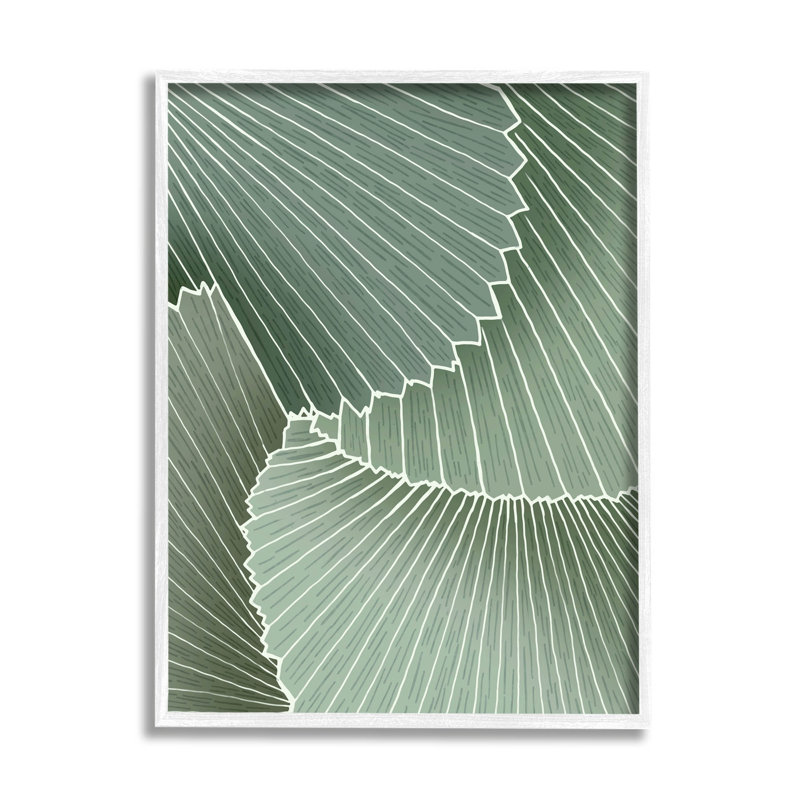 Art moderne de giclée à motif abstrait moderne par Ziwei Li, H 14 po x l 11 po x P 1,5 po, Giclée encadrée blanc bord de mer
