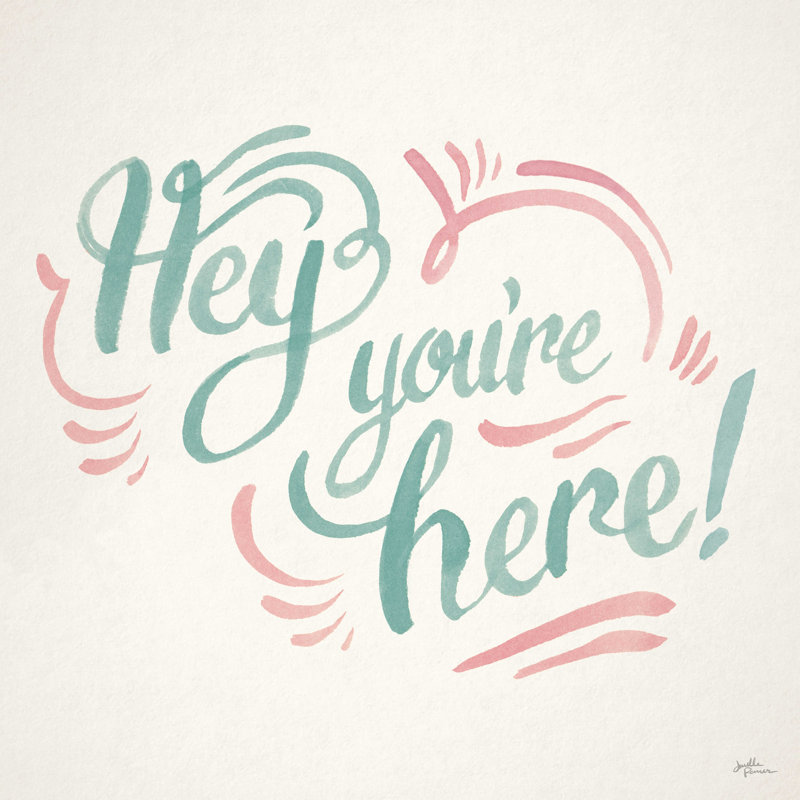 Olvia " Hey I ", 12" H x 12" W, No, Wrapped Canvas
