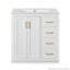 Armoire de meuble-lavabo avec cadre en bois massif 30 po avec lavabo en céramique, portes à fermeture douce-116858977