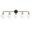 Luminaire de salle de bain à intensité variable avec abat-jour en verre opale lait 5,9 po Romale-344950976-393373181