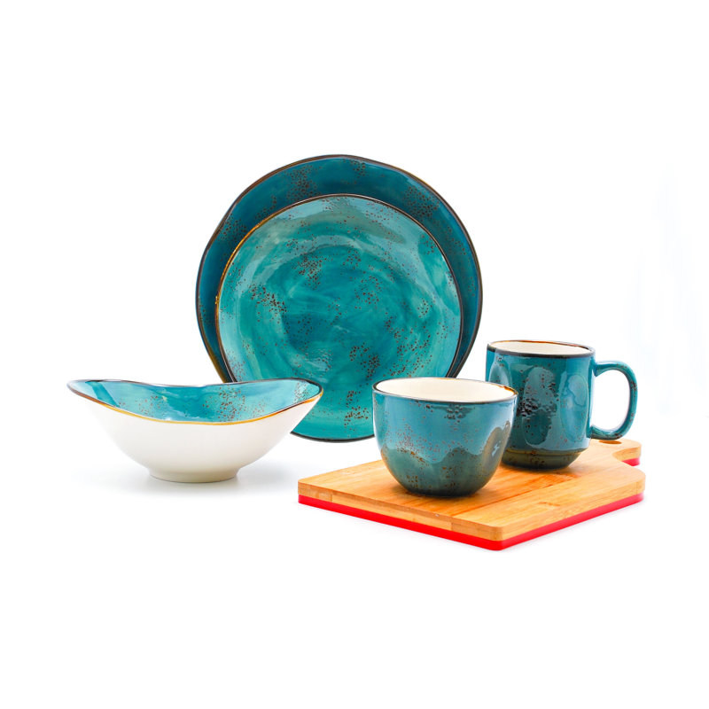 Tasse bouillon Connellsville, Bleu sarcelle de géode