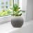 Summah Ceramic Gray Sphere Table Vase Set
