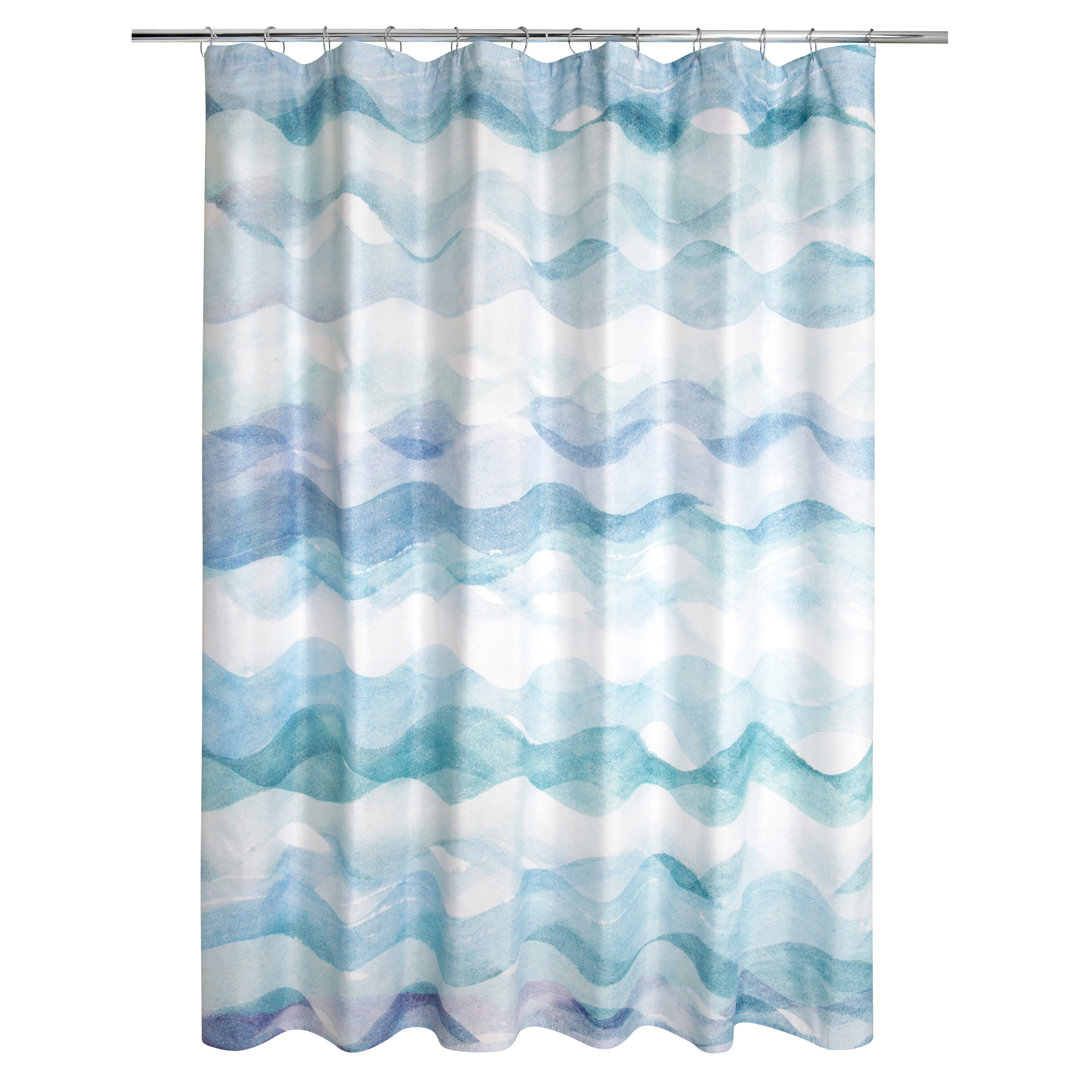 Aarez Chevron Shower Curtain Highland Dunes