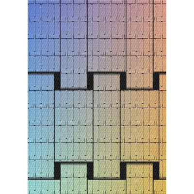 Tapis bleu à motif géométrique Aprin