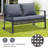Outdoor rattan rocking loveseat chair-956394051