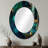 Otoniel Abstract Geode Marble Green And Blue II - Marble Wall Mirror, Modern Decorative Mirror, Printed Metal Art-643761934-643761935