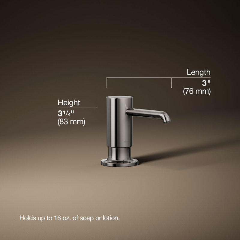 Purist Soap/Lotion Dispenser, Titanium