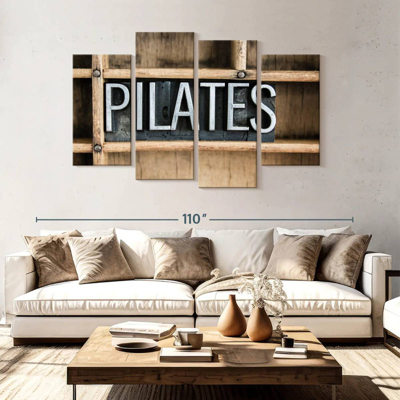Sireci Pilates Metal Typography, 54'' H x 84'' W