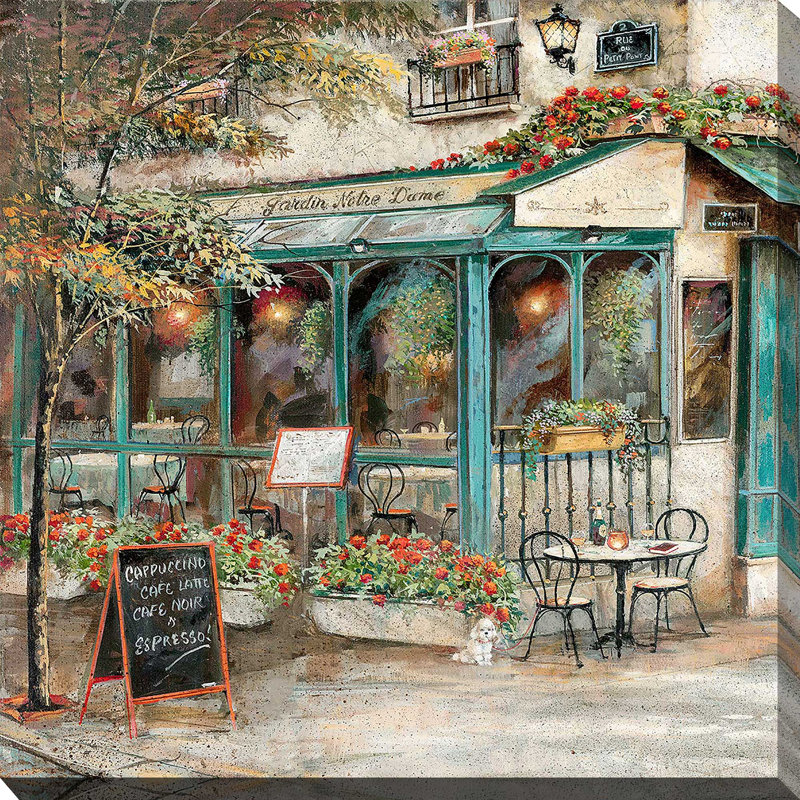 Rue du jardin I par Ruane Manning - Peinture, Toile tendue, H 18 po x l 18 po x P 1 po