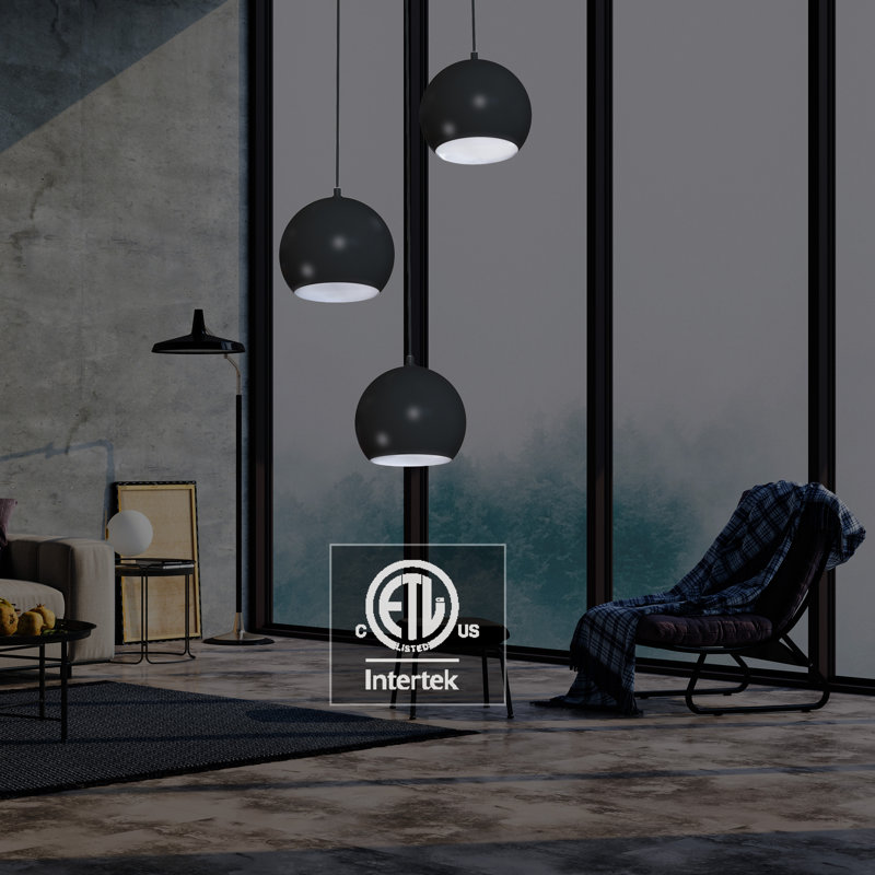 Kanisha 3 - Light Cluster Pendant, Black