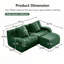 Canapé modulaire en tissu avec repose-pieds Teddy, sans assemblage-355476419