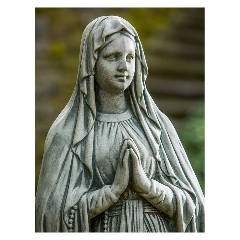 Classic Large Madonna Statue, Alpine Stone