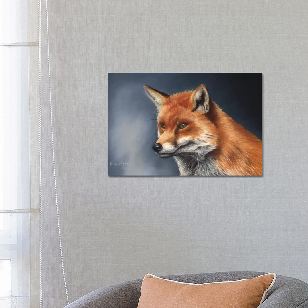 Rotfuchs von Richard Macwee - Galerieverpackte Leinwand Giclée auf Leinwand ohne Rahmen