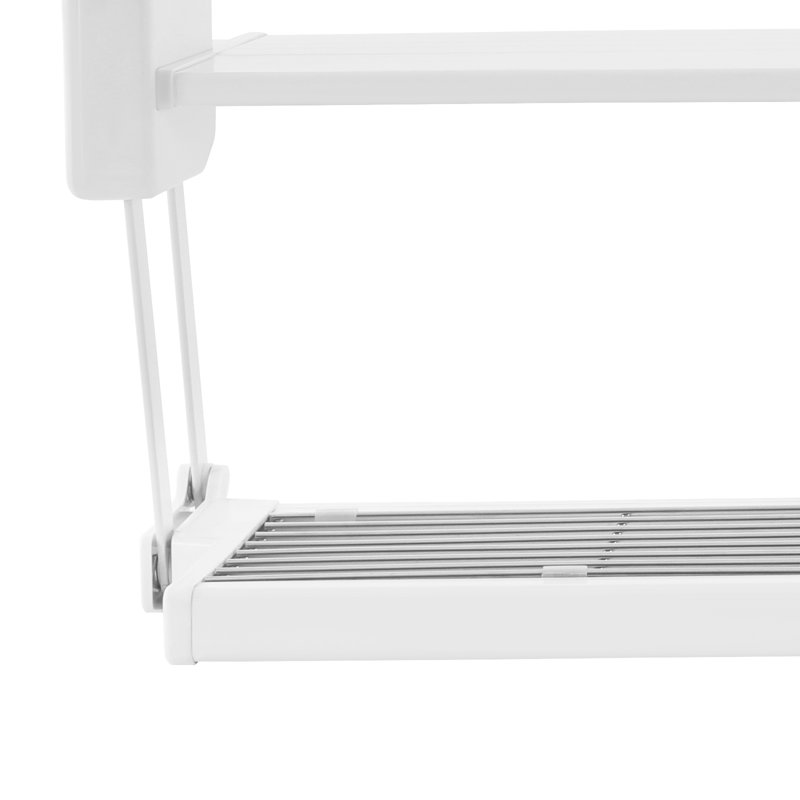 Support à épices à 2 niveaux pour armoire, Blanc