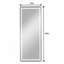 Miroir vertical pleine longueur 64 po x 21 po avec lumière DEL, miroir de sol éclairé avec support, miroir mural à intensité variable avec cadre mince en alliage d'aluminium pleine longueur, noir