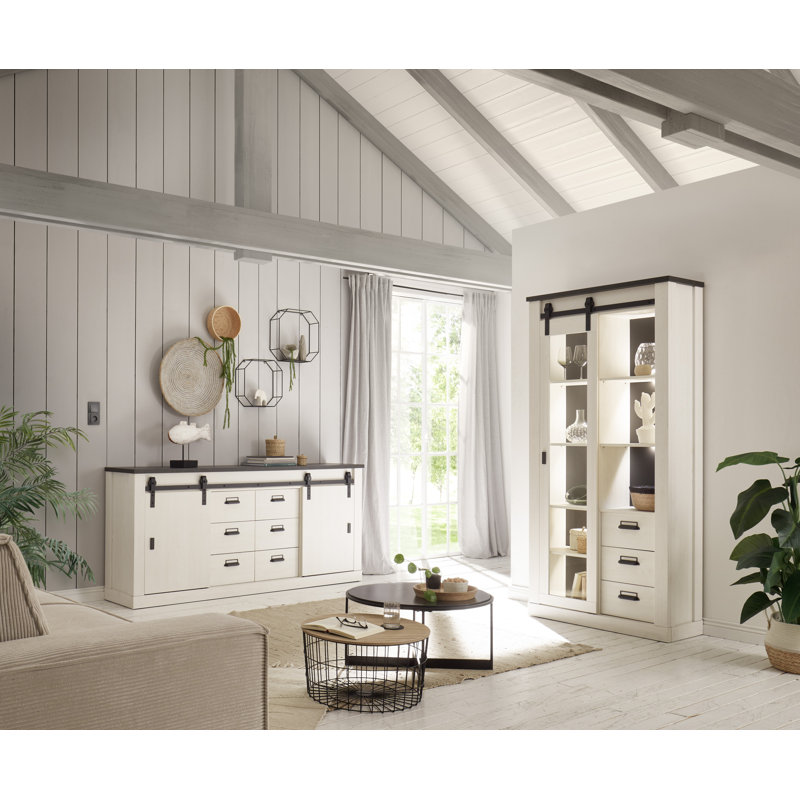 Jackeline 294cm Sideboard, White/Anthracite