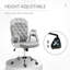 Fauteuil de bureau en velours, fauteuil de bureau capitonné avec accoudoirs rembourrés, hauteur réglable et roulettes pivotantes