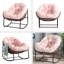 Chaise berçante d'extérieur en rotin-466074223