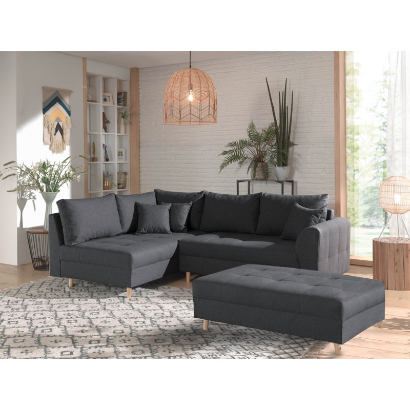 Rune 4 Seater Corner Sectional, Left Hand Facing, Grey