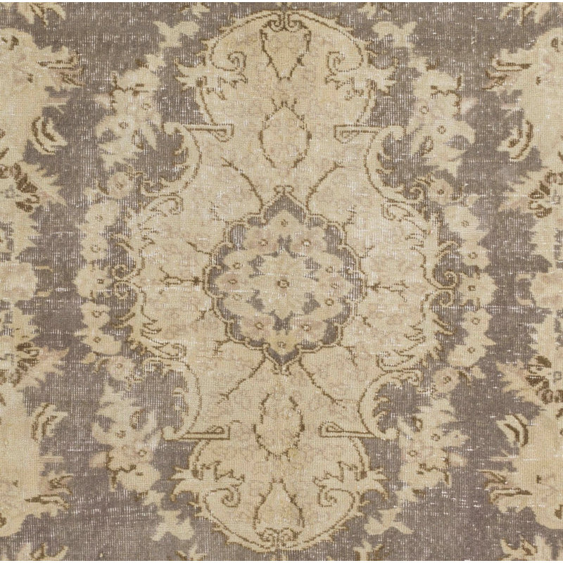 Tapis turc rétro fait à la main Oushak