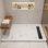Base de douche rectangulaire l 60 po x P 32 po, plateau de douche en acrylique d'aspect marbre avec texture antidérapante