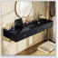 Tablette flottante de 47 po avec tiroir, meuble-lavabo mural polyvalent GO, bureau pour chambre et salle de bain GO