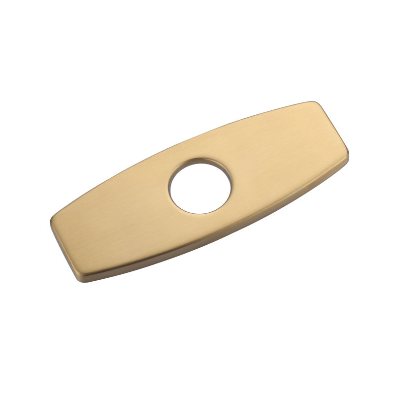 10 In X 2.6 In Faucet Deck Plate, Gold