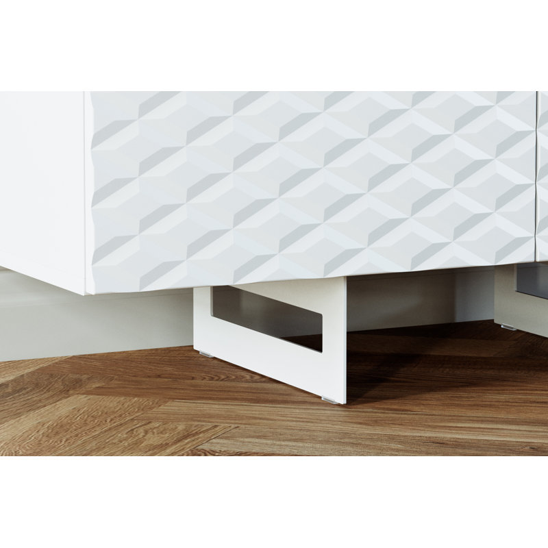 Feehley 165cm Sideboard, White/White