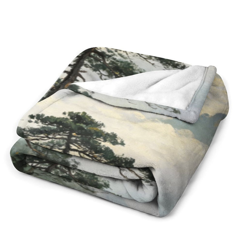 Jeté en flanelle Misty Pine Mountain Luxury, 50x60in