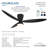 Hourglass 58" Led Smart Flush Mount Ceiling Fan-116794793-116794791