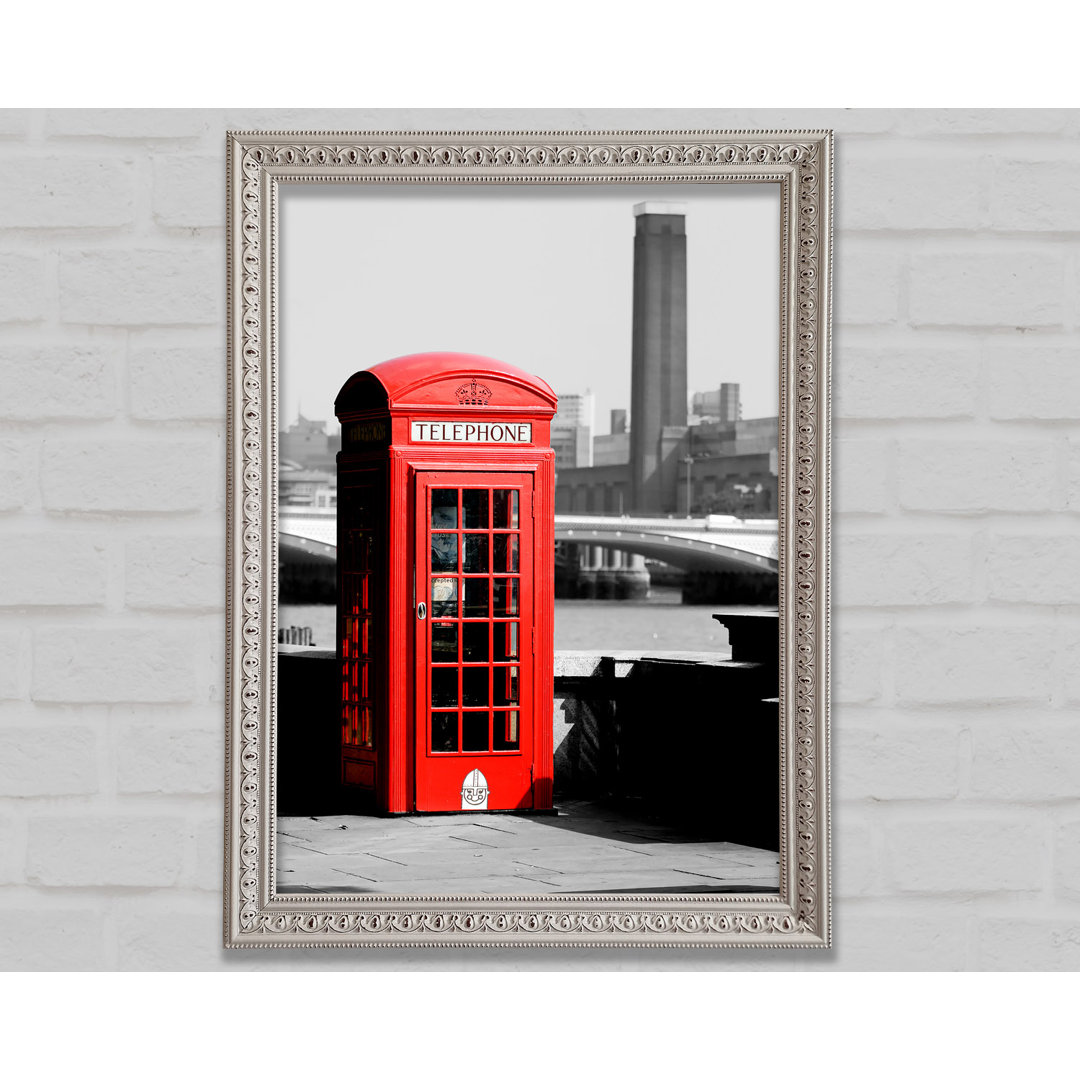 Londoner Rote Telefonzelle B N W - Druck