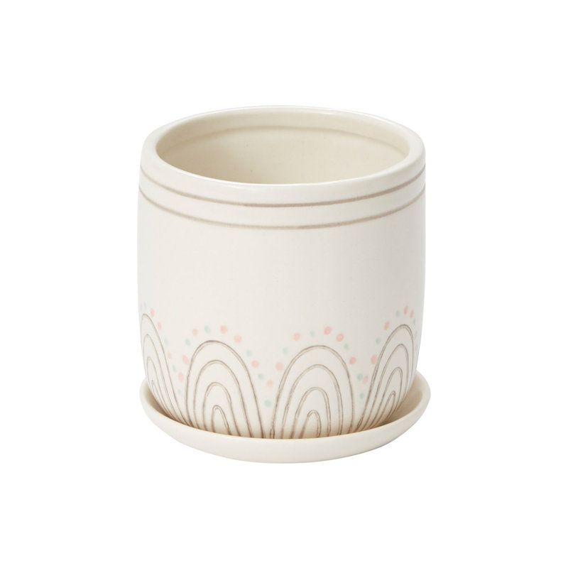 Pot de fleurs en céramique Jelisava, H 3,5 po x l 3,25 po x P 3,25 po
