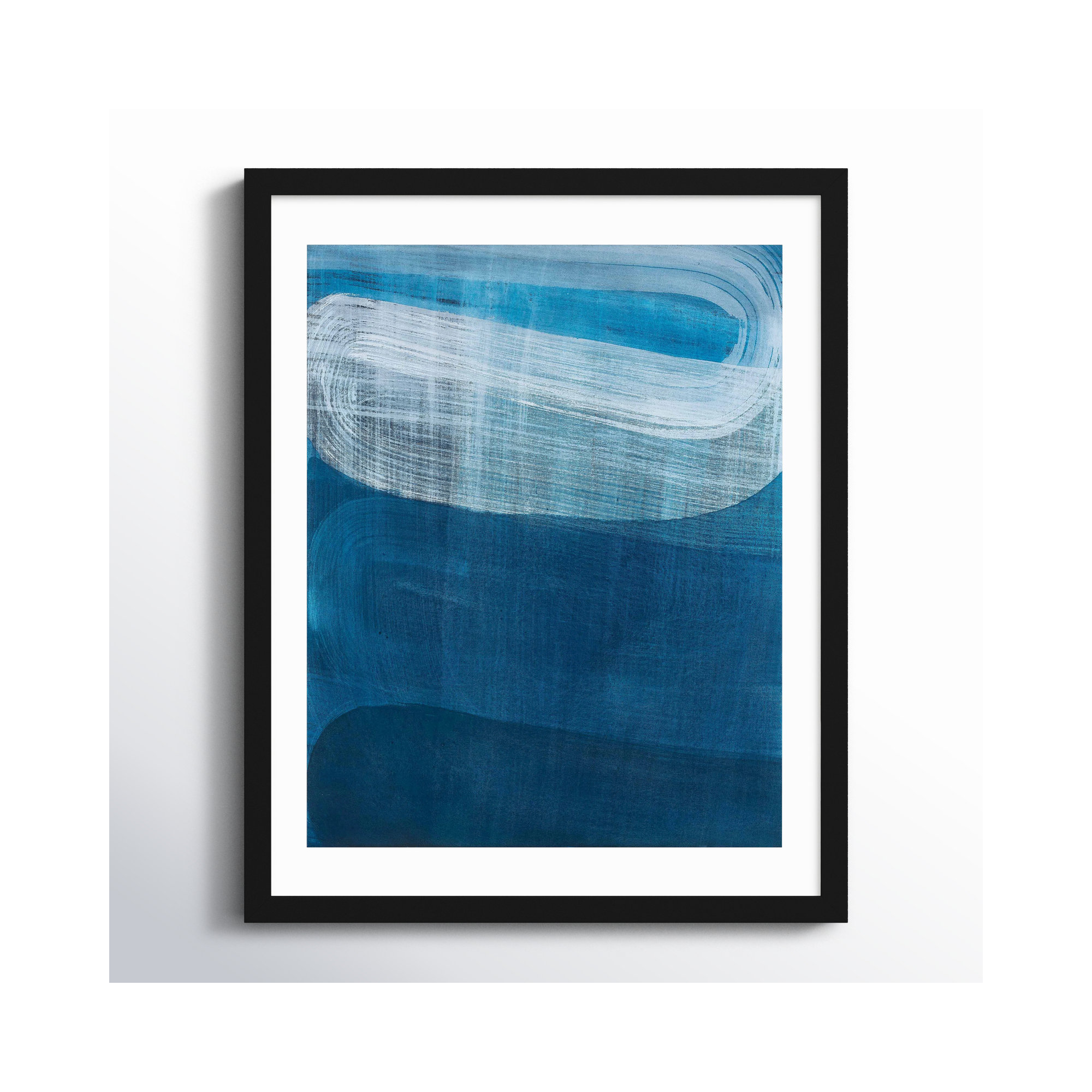 Tidal Blues by Stephanie Dennis, 20" H x 16" W  x 1.25" D, Black
