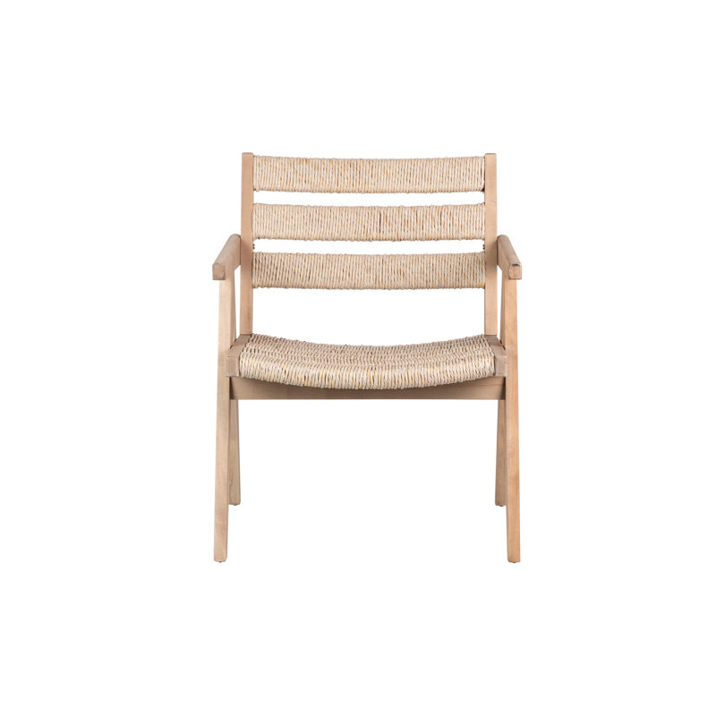 114.3cm H Upholstered Ladder Back Side Chair in Brown