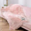 Tapis rose à poils longs Haja-780634377
