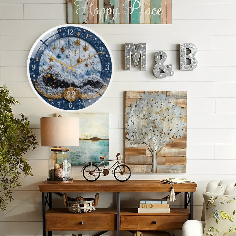 Horloge murale en verre 22 po