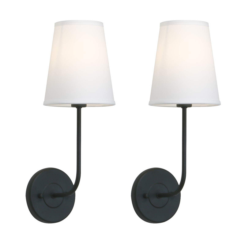 Niegel Candle Wall Light, Black, Beige, Black