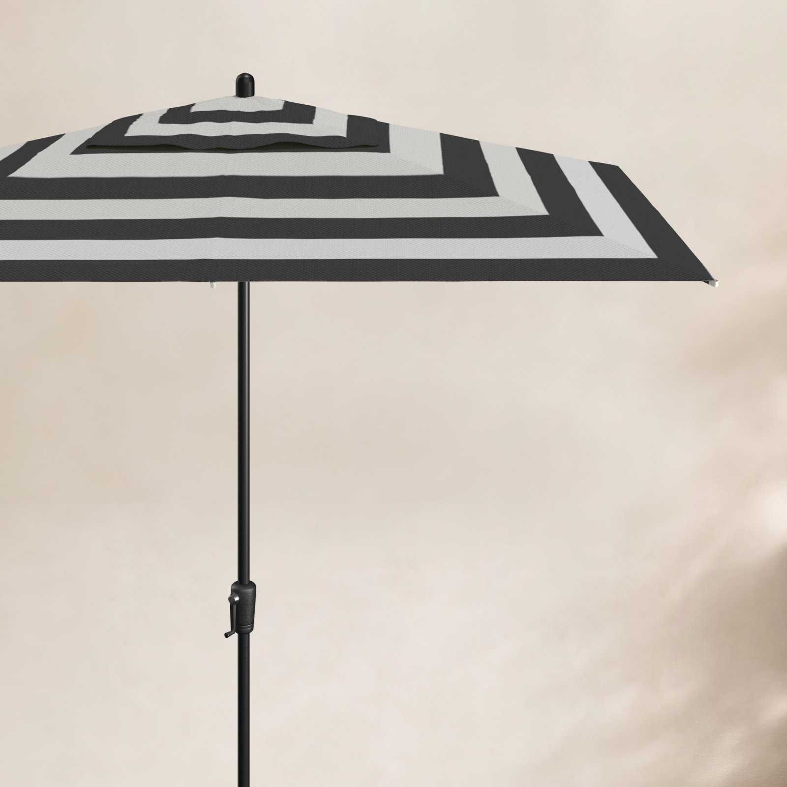 Natalie 103'' Outdoor Umbrella, Black Sapphire, Black Stripe Sunbrella®