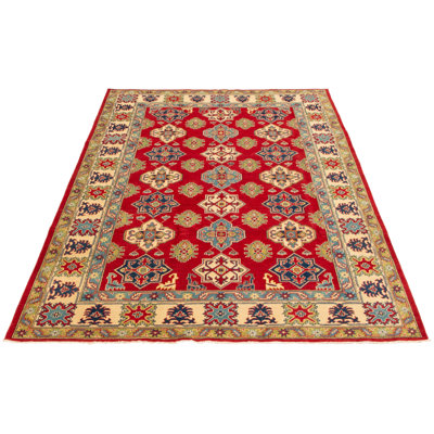 Macey-Jayne One-of-a-Kind 6'6" X 9'6" New Age Wool Area Rug in Dark Red