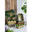 Ensemble de 3 jardinières en métal patiné