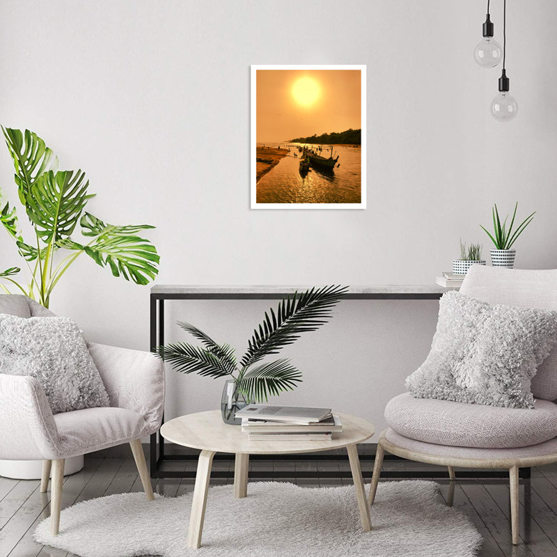 «Sunset Serenade Wall Art» par Daniel Okon, reproduction de photo encadrée, prête à être suspendue, 14" H x 11" W, Blanc