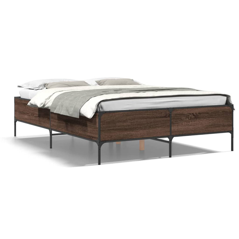 Acherman Bed, Brown Oak, 120 x 200 cm