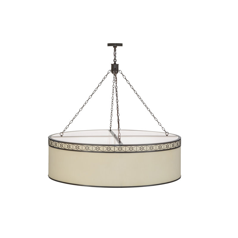 54"W Cilindro Circle X Textrene Pendant