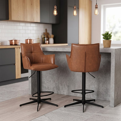 Bantice Swivel Yes Upholstered Yes Bar Stool