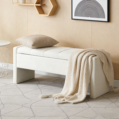 Modern Bed End Bench with Storage