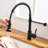 Black Kitchen Faucet With Pull Down - Construction, Corrosion , Control Water Temperature Commercial Spray Function Enhanced Leak Tightness, To And Fingerprints