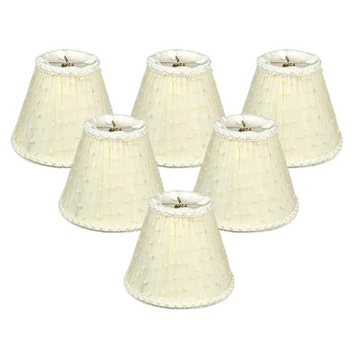 Abat-jour en soie, H 4,5 po x l 5 po x P 5 po, Coquille d'œuf